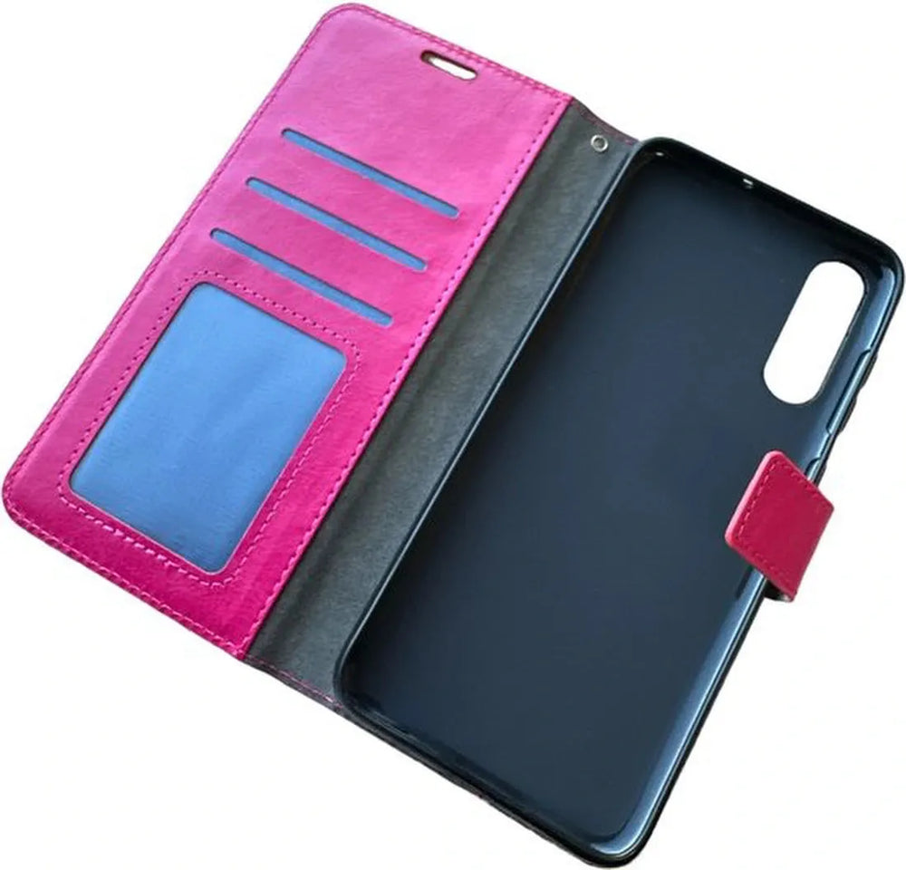 Huawei P30 Hoesjes – Portemonnee Hoes – Bookcase – Pasjeshouder – Roze-Ilumina Benelux