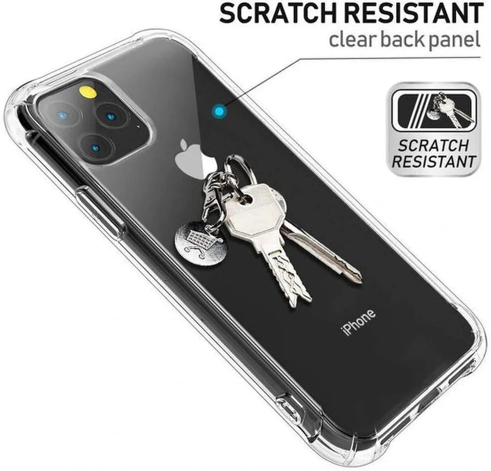 iPhone 11 Hoesjes – Siliconen TPU Backcover – Schokbestendig – Incl. 2x Gehard Glas Screenprotector – Transparant-Ilumina Benelux