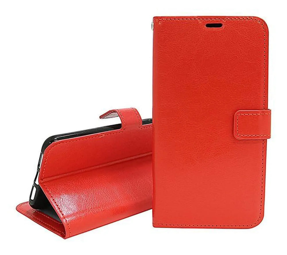 iPhone XS Max Hoesjes – Bookcase Portemonnee – Pasjeshouder – 2x Gehard Glas Screenprotector – Rood-Ilumina Benelux