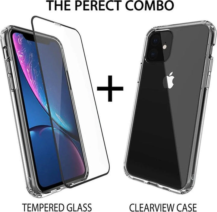 iPhone 11 Pro Hoesjes – Anti-Shock TPU Siliconen Backcover – Inclusief Screenprotector Gehard Glas – Transparant-Ilumina Benelux