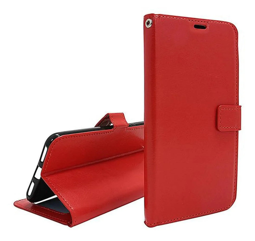 iPhone 11 Hoesjes – Bookcase Portemonneehoes – Magneetsluiting – 2x Gehard Glas Screenprotector – Rood-Ilumina Benelux