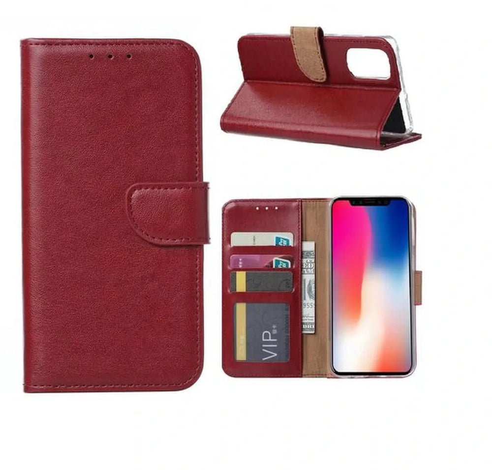 iPhone 11 Hoesjes – Bookcase Portemonnee – Magneetsluiting – Bruin – Inclusief 2x Full Screenprotector-Ilumina Benelux