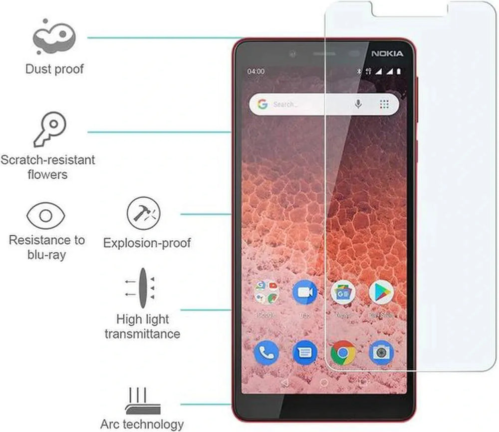 Nokia 1 Plus Hoesjes – Portemonnee Hoes – Magneetsluiting – Pasjeshouder – Roze + 2x Screenprotector-Ilumina Benelux