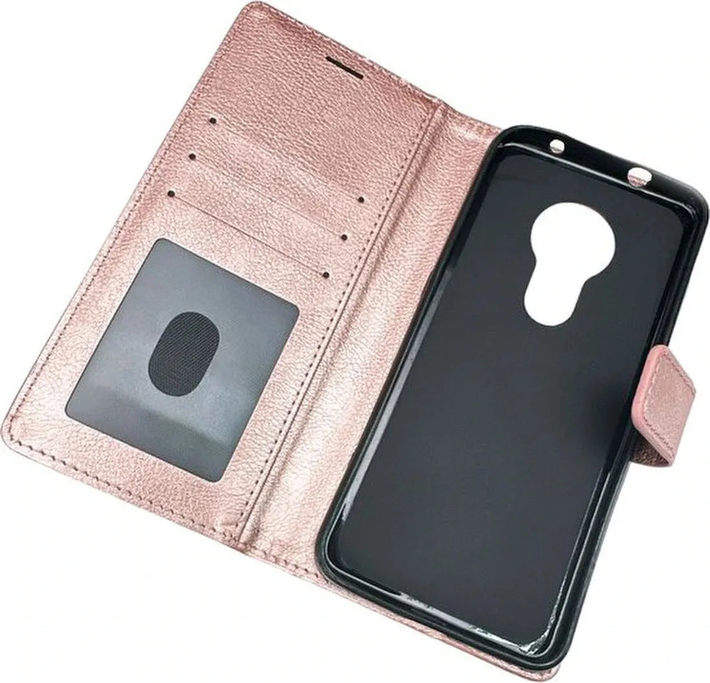 Nokia 6.2 Hoesjes – Bookcase Portemonnee Hoes – Pasjeshouder – Magneetsluiting – Roségoud-Ilumina Benelux