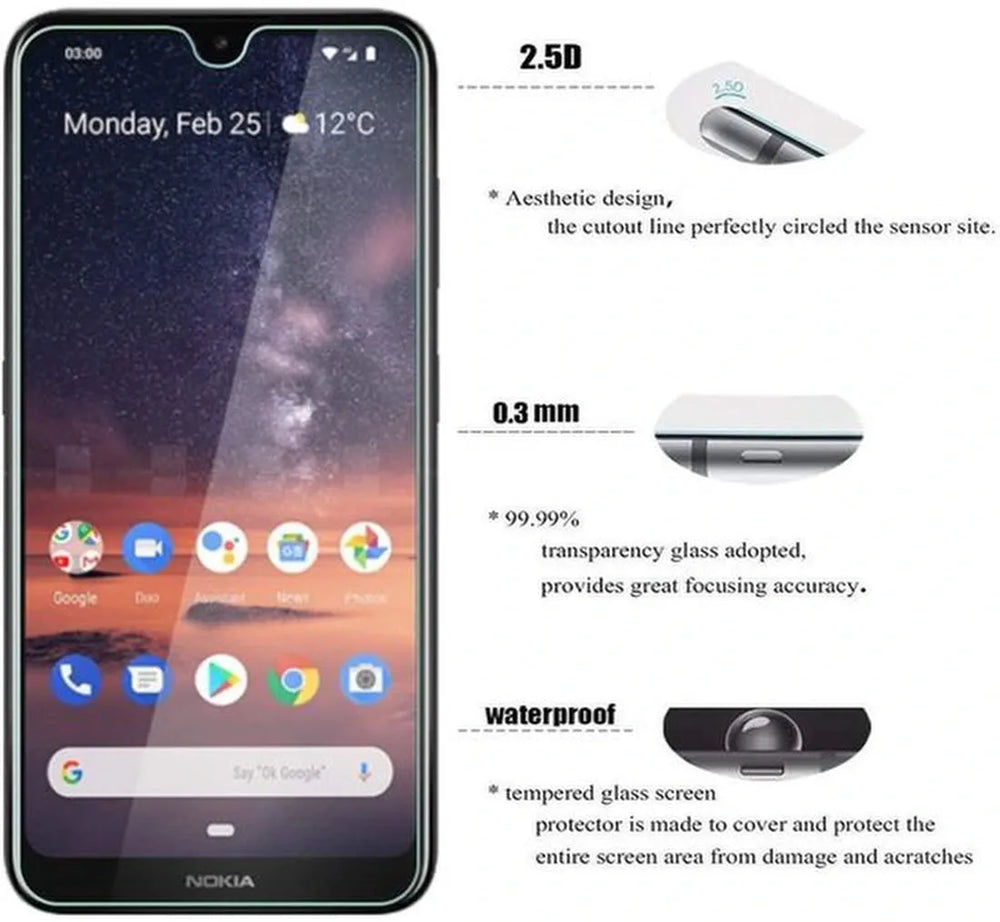 Nokia 3.2 Hoesjes – Portemonnee Hoes – Magneetsluiting – Inclusief 2x Screenprotector – Roségoud-Ilumina Benelux