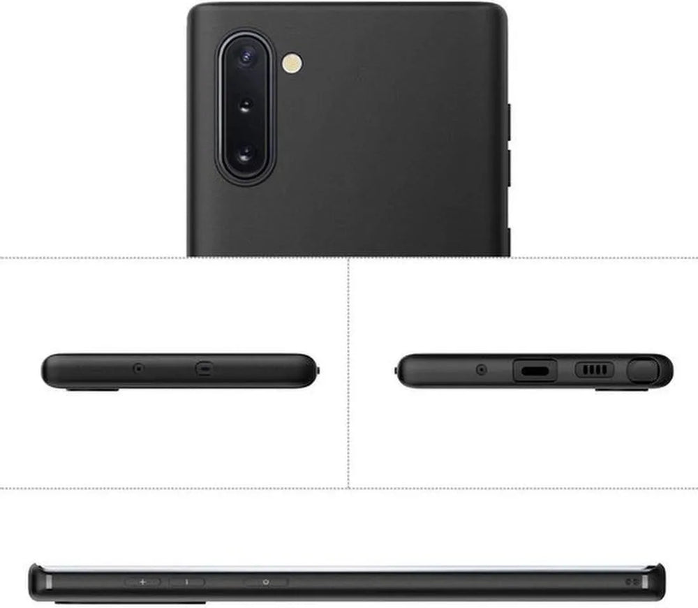 Samsung Galaxy Note 10 Hoesjes – Siliconen Backcover – Soft Touch – Schokbestendig – Zwart-Ilumina Benelux