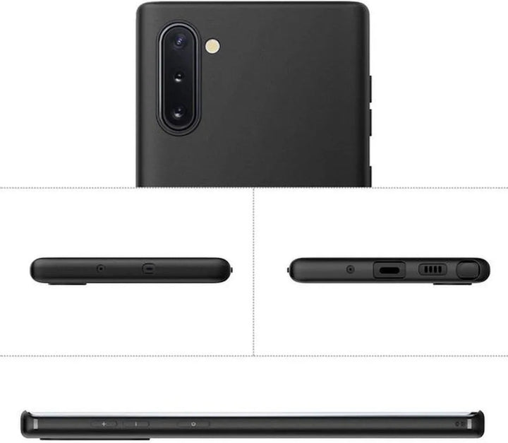 Samsung Galaxy Note 10 Hoesjes – Siliconen Backcover – Soft Touch – Schokbestendig – Zwart-Ilumina Benelux