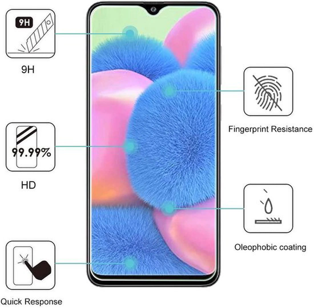 Samsung Galaxy A30S Hoesjes – Portemonnee Hoes – Magneetsluiting – 2x Gehard Glas Screenprotector – Zwart