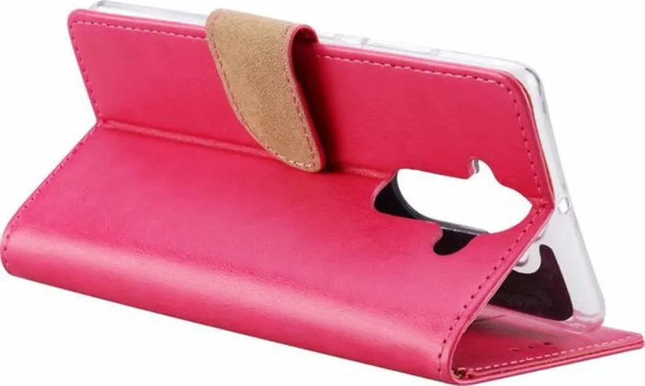 Nokia 8 Sirocco Hoesjes – Portemonnee Hoes – Pasjeshouder – 2x Screenprotector – Roze-Ilumina Benelux