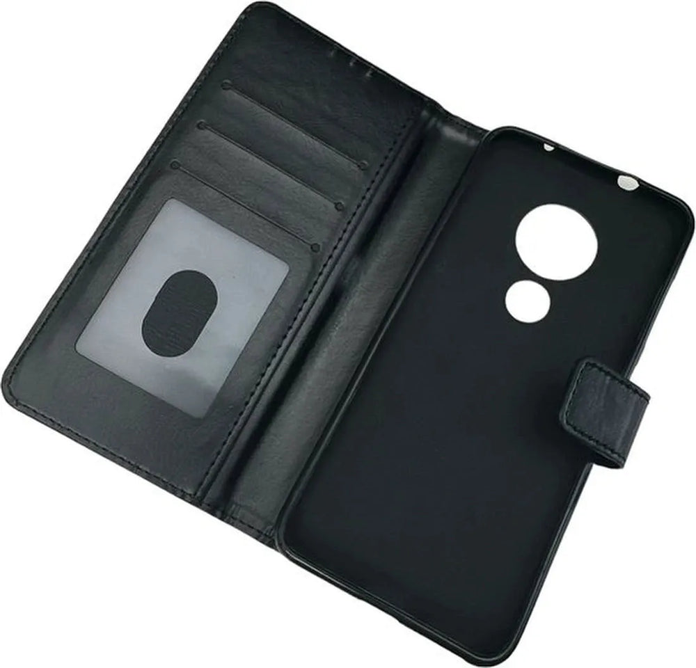 Nokia 7.2 Hoesjes – Bookcase Portemonnee Hoes – Pasjeshouder – Magneetsluiting – Zwart-Ilumina Benelux