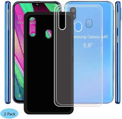 Samsung Galaxy A40 Hoesjes – Siliconen Backcover – Schokbestendig – 2-Pack – Transparant