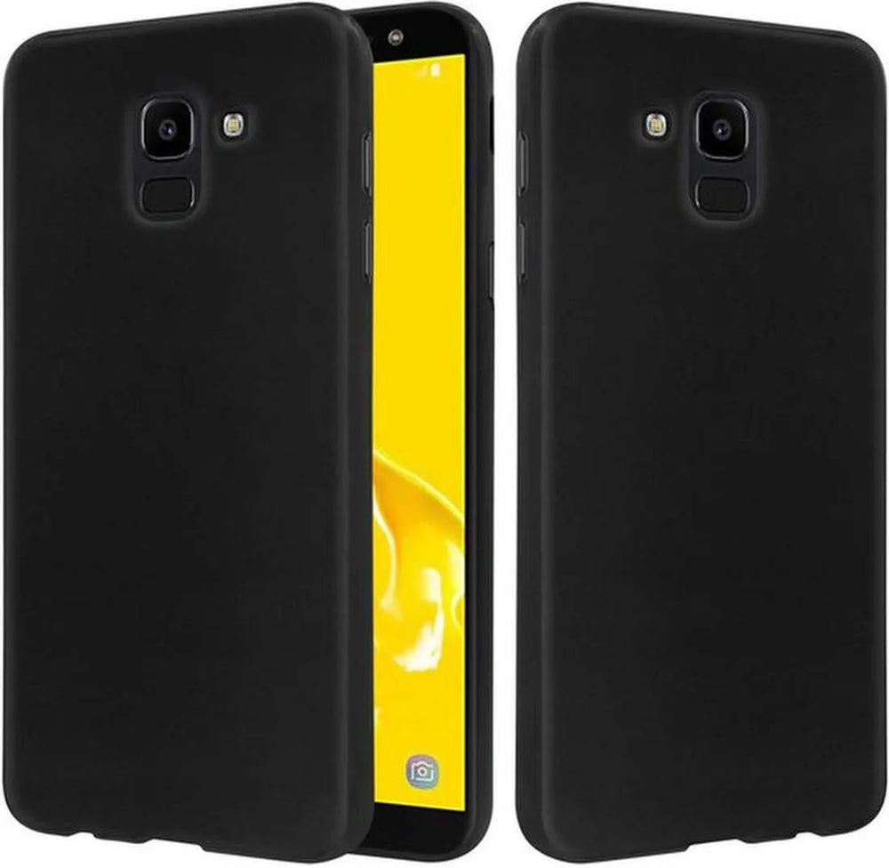 Samsung Galaxy J6 2018 Hoesjes – Siliconen Backcover – Soft Touch – Schokbestendig – Zwart-Ilumina Benelux