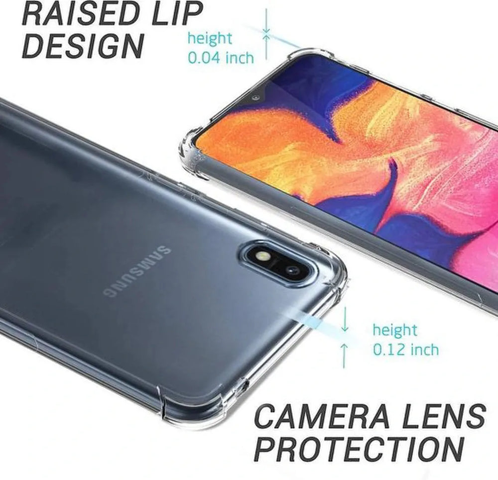 Samsung Galaxy A10 Hoesjes – Siliconen Backcover – Schokbestendig – Anti-Shock – Transparant-Ilumina Benelux