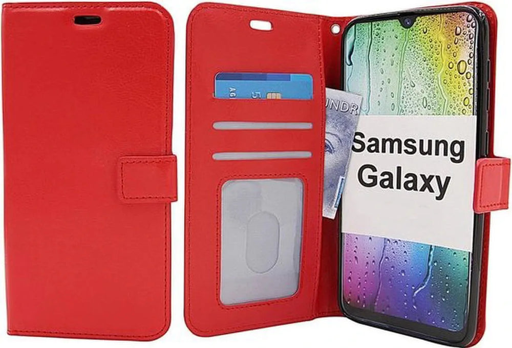Samsung Galaxy A30S Hoesjes – Portemonnee Hoes – Pasjeshouder – Magneetsluiting – Rood-Ilumina Benelux