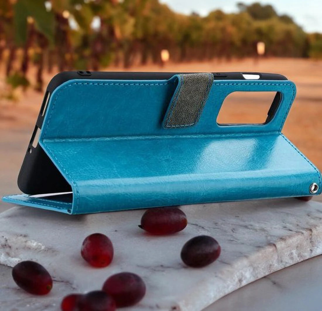 Samsung Galaxy A51 Hoesjes – Bookcase Portemonnee Hoes – Pasjeshouder – Magneetsluiting – Turquoise