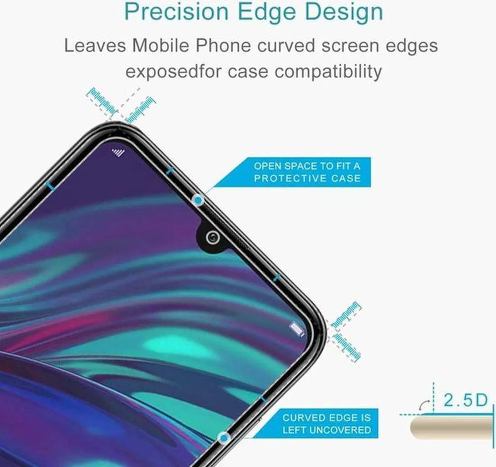 Huawei Y7 (2019) Hoesjes – Portemonnee Hoes – Pasjeshouder – Inclusief 2x Screenprotector – Zwart-Ilumina Benelux
