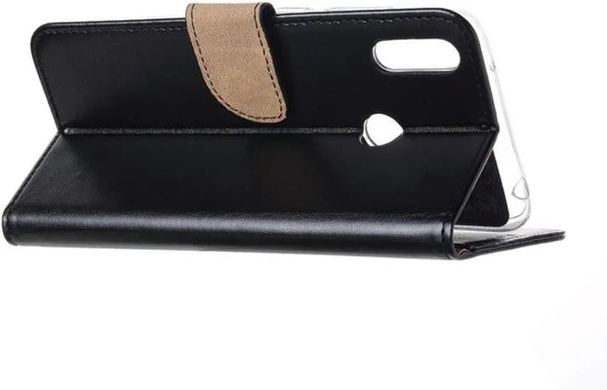 Huawei Y7 (2019) Hoesjes – Portemonnee Hoes – Pasjeshouder – Inclusief 2x Screenprotector – Zwart-Ilumina Benelux