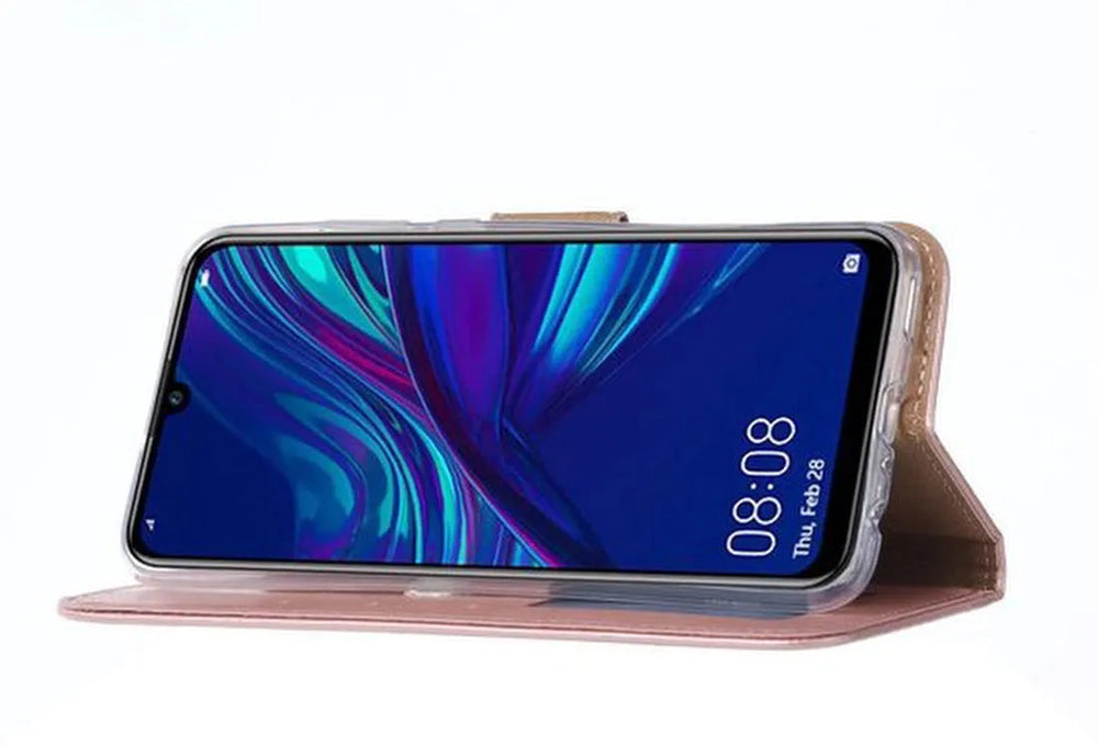 Huawei P Smart 2019 Hoesjes – Portemonnee Backcover – Pasjeshouder – 2x Screenprotector – Roségoud-Ilumina Benelux