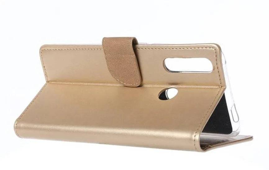 Huawei P Smart Z Hoesjes – Portemonnee Backcover – Pasjeshouder – 2x Screenprotector – Goud-Ilumina Benelux