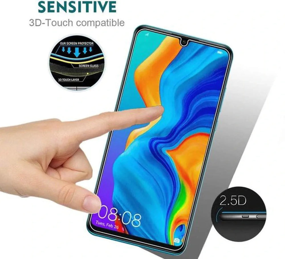Huawei P30 Lite Hoesjes – Portemonnee Backcover – Pasjeshouder – 2x Screenprotector – Zwart-Ilumina Benelux
