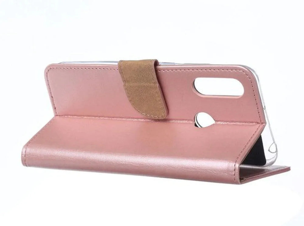 Huawei Y6s / Y6 (2019) Hoesjes – Bookcase Portemonnee Hoes – Pasjeshouder – Magneetsluiting – Roségoud-Ilumina Benelux