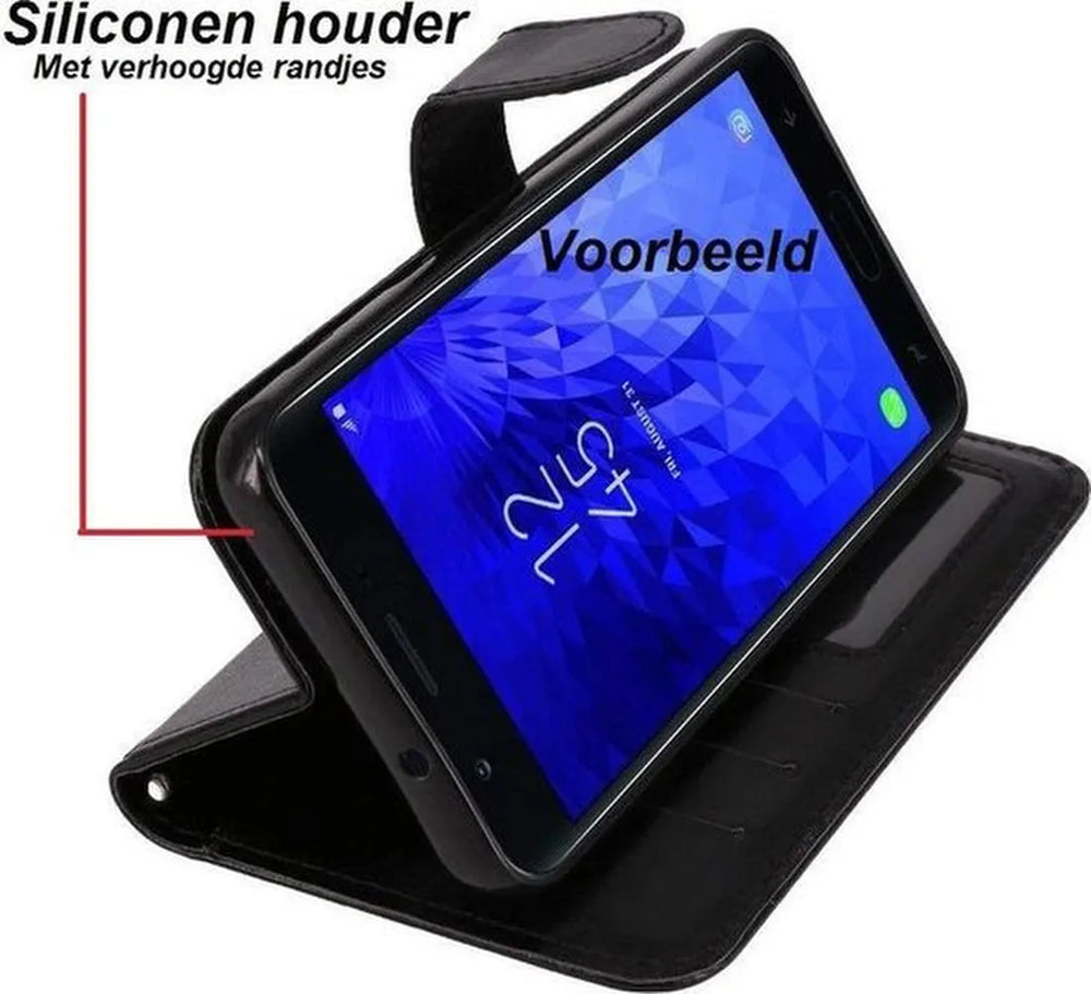 Samsung Galaxy Xcover Pro Hoesjes – Portemonnee Hoes – Pasjeshouder – Magneetsluiting – Wit-Ilumina Benelux