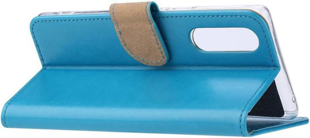 Sony Xperia 5 Hoesjes – Portemonnee Hoes – Pasjeshouder – 2x Screenprotector – Turquoise-Ilumina Benelux