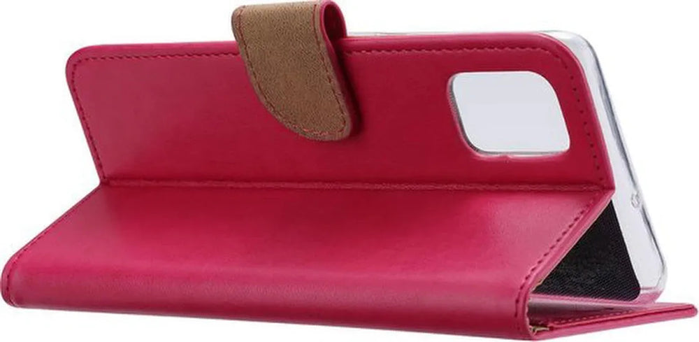 Samsung Galaxy A71 Hoesjes – Bookcase Portemonnee Hoes – Pasjeshouder – Magneetsluiting – Roze-Ilumina Benelux