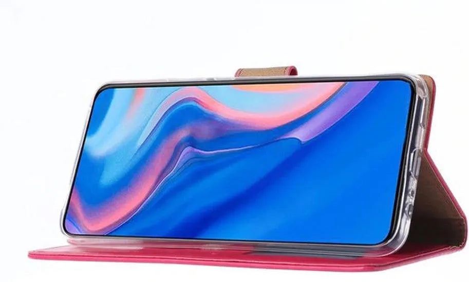 Huawei P Smart Z Hoesjes – Portemonnee Hoes – Pasjeshouder – 2x Screenprotector – Roze-Ilumina Benelux