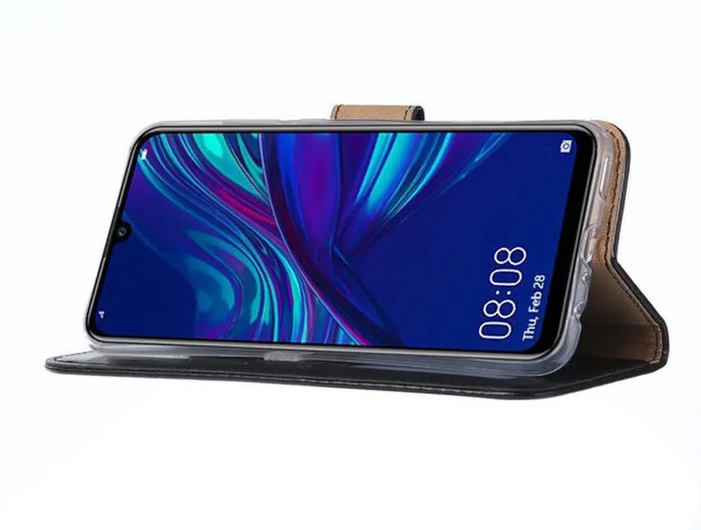 Huawei P Smart Plus 2019 Hoesjes – Portemonnee Hoes – Pasjeshouder – 2x Screenprotector – Zwart-Ilumina Benelux