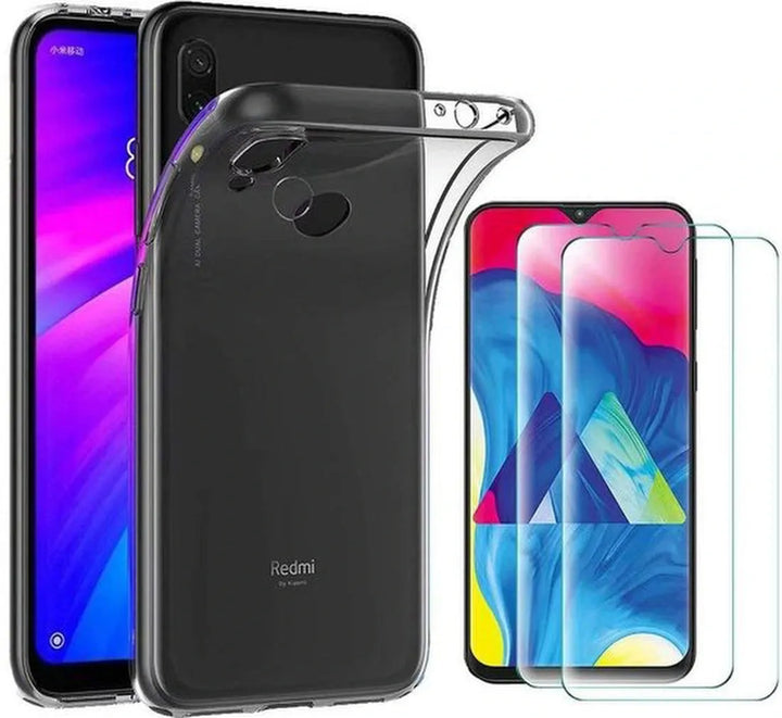 Huawei Y6S Hoesjes – Transparante TPU Siliconen Backcover – Soft Case – 2x Screenprotector Gehard Glas-Ilumina Benelux