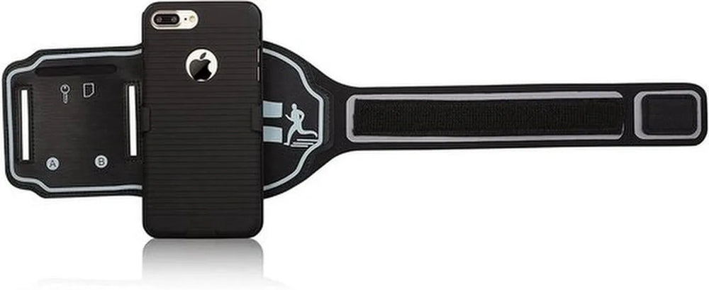 Sportarmband – Geschikt voor iPhone X/XS – Hardloop Armband met Sleutelhouder – Zwart-Ilumina Benelux