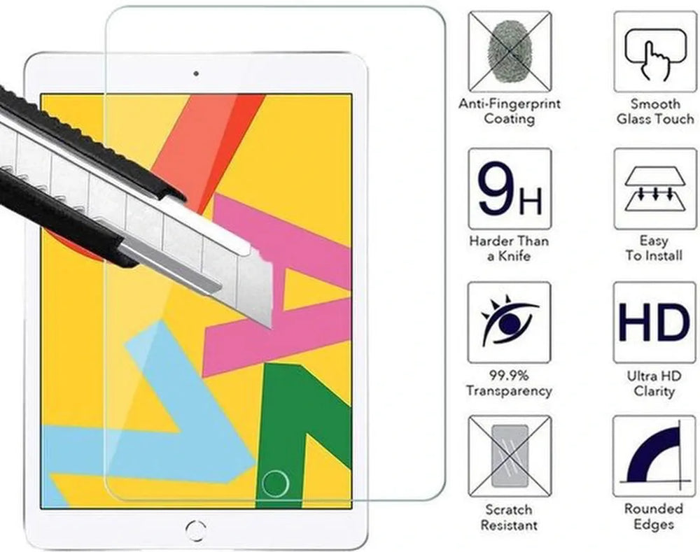 Screenprotector – Geschikt voor iPad 10.2 Inch (2019/2020/2021) – 2-pack – Gehard Glas 0,3mm – HD Helder Tempered Glas-tabletscreenprotectors-Ilumina Benelux