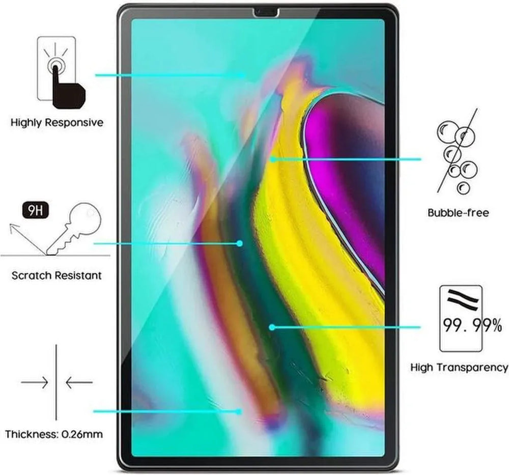 Screenprotector – Geschikt voor Samsung Galaxy Tab S5e SM-T720/T725 – Gehard Glas – 2 Pack – 0,3mm HD Tempered Glas-tabletscreenprotectors-Ilumina Benelux