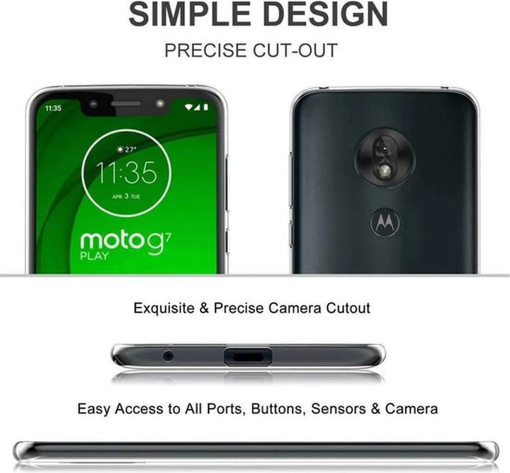 Motorola Moto G7/G7 Plus Hoesjes – Siliconen Backcover – Transparant – Flexibel – Anti Kras-Ilumina Benelux