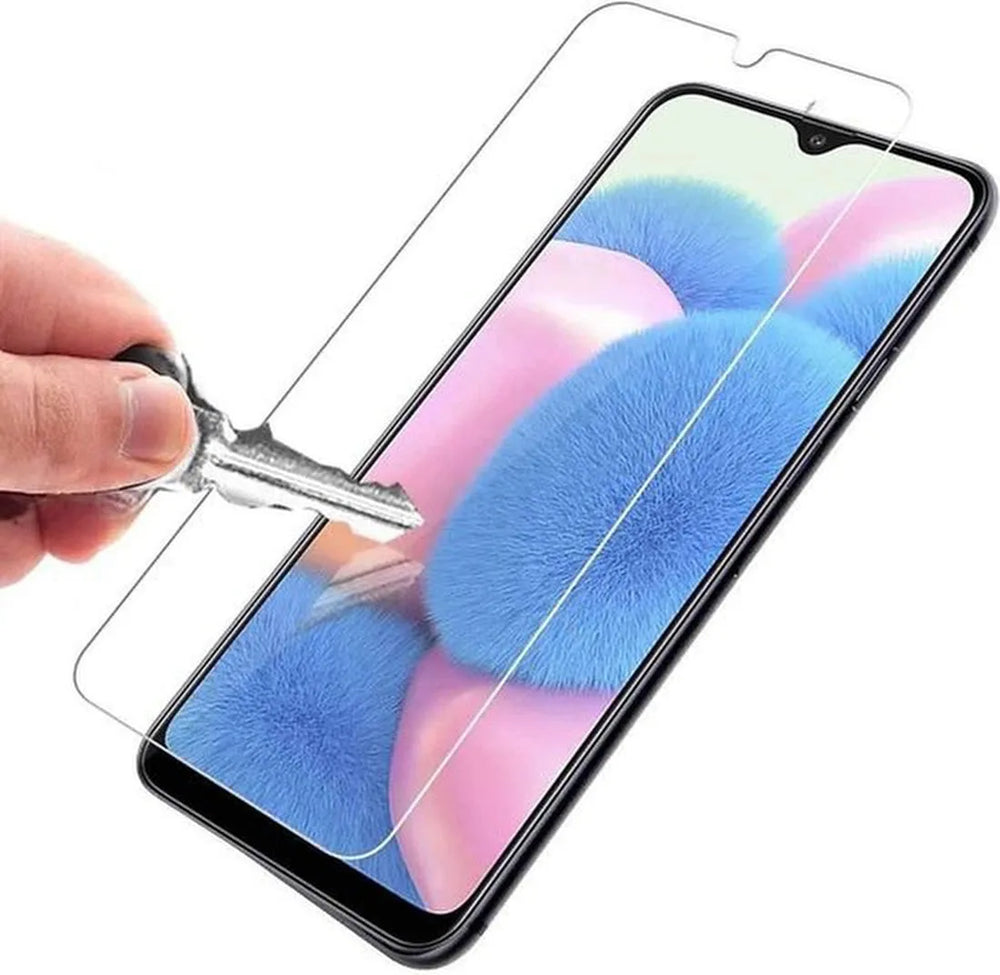 Samsung Galaxy A20S Hoesjes – TPU Siliconen Backcover + 2x Screenprotector Gehard Glas – Anti Kras – Transparant-Ilumina Benelux