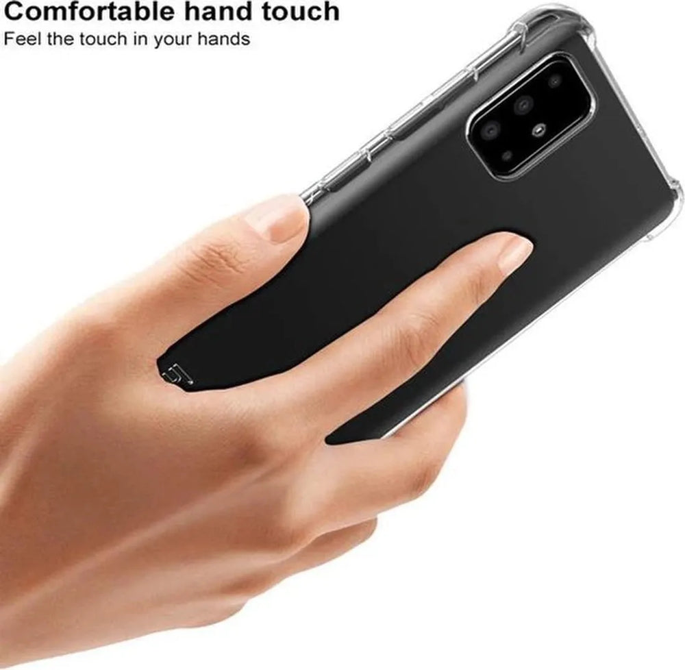 Samsung Galaxy A91 Hoesjes – Hybride Backcover – Schokbestendig – 2x Gehard Glas Screenprotector – Transparant-Ilumina Benelux