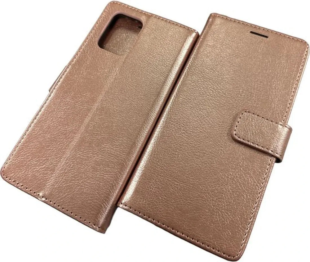 Samsung Galaxy S10 Lite Hoesjes – Portemonnee Hoes – Pasjeshouder – Magneetsluiting – Roségoud-Ilumina Benelux