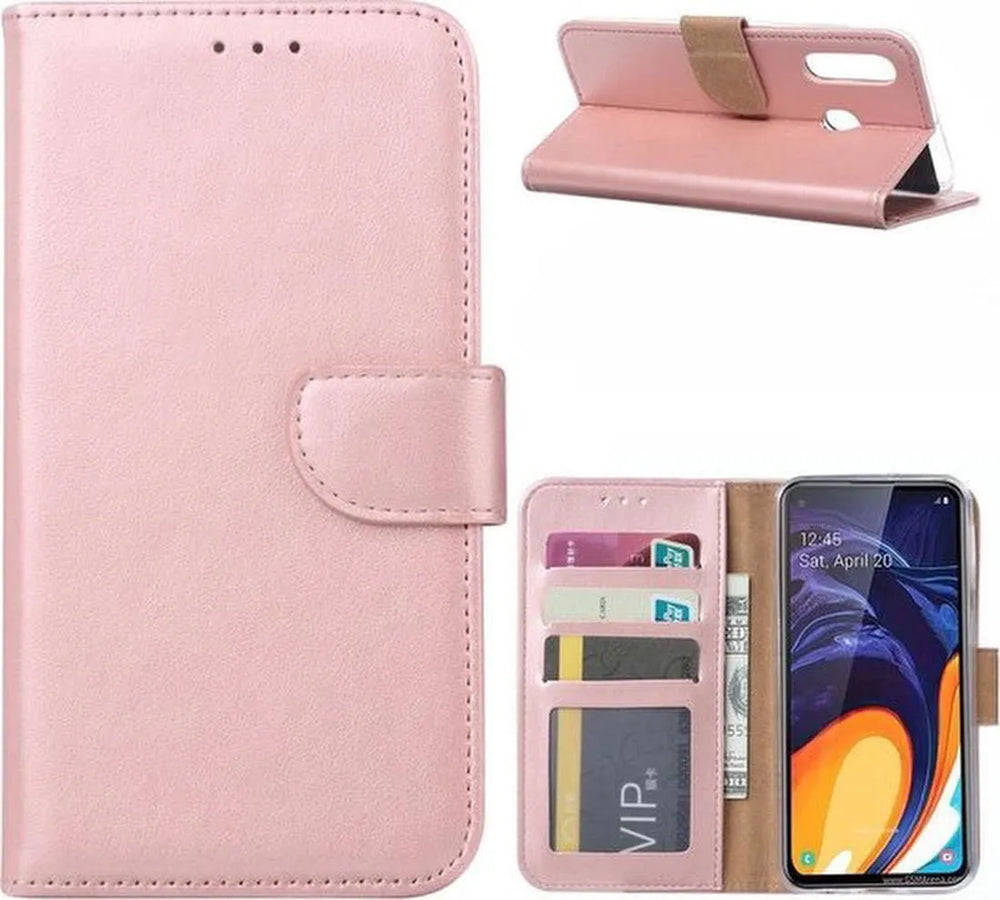 Samsung Galaxy M40 Hoesjes – Portemonnee Hoes – Pasjeshouder – Magneetsluiting – Roségoud-Ilumina Benelux