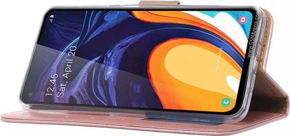 Bookcase Geschikt voor: Samsung Galaxy M40 - Roségoud - portemonnee hoesje
