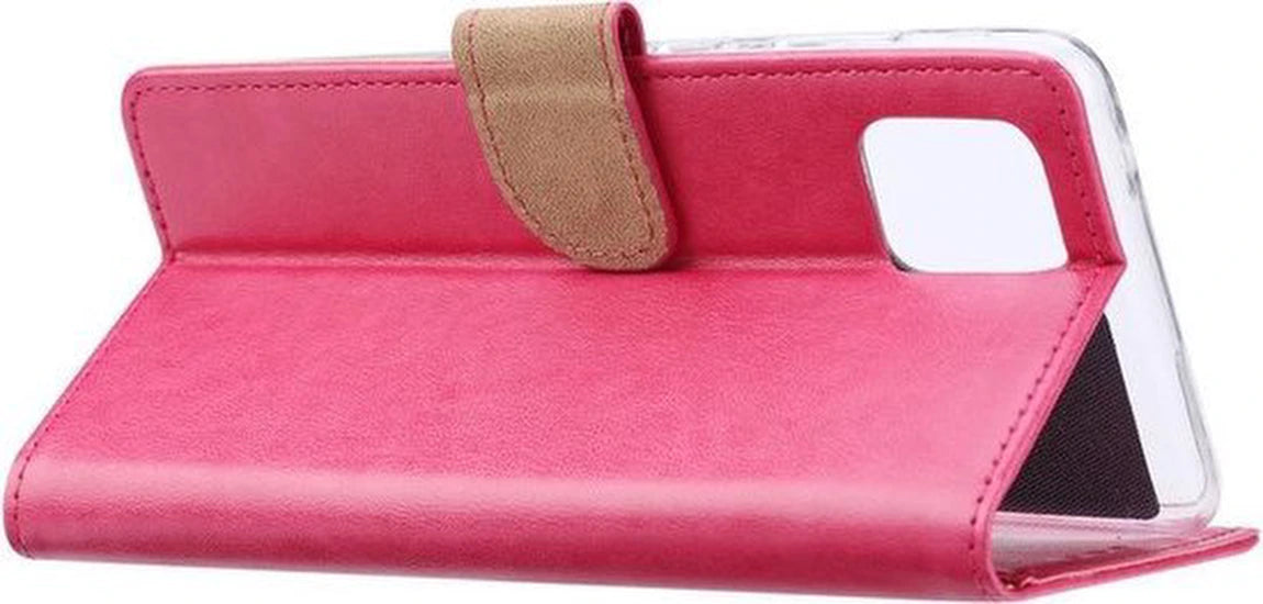 hoesje Geschikt voor: Samsung Galaxy Note 10 Lite Portemonnee Roze met 2x Glas Screenprotector