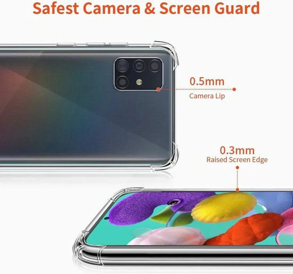 Samsung Galaxy A51 Hoesjes – Schokbestendige Backcover – Koord Draagriem Schouder/Nek – Anti Shock – Zwart-Ilumina Benelux