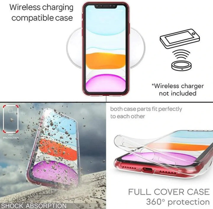 iPhone 11 Pro Max Hoesjes – 360° Dubbelzijdige Full Cover – Transparante Backcover – Schokbestendig-Ilumina Benelux