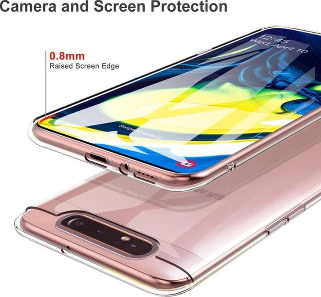 Soft Backcover Hoesje Geschikt voor: Samsung Galaxy A80 / A90 - Silicone - Transparant