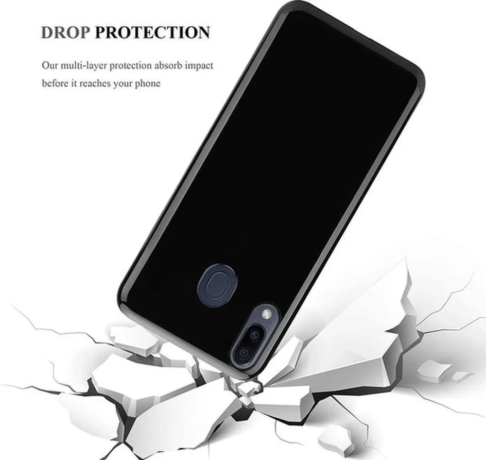 Samsung Galaxy M20 Hoesjes – Siliconen Backcover – Soft Touch – Schokbestendig – Zwart-Ilumina Benelux