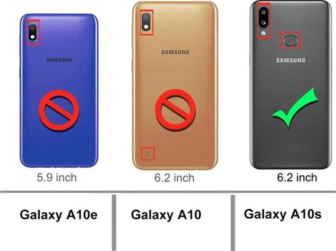 Samsung Galaxy A10S Hoesjes – Anti-shock Hybride Backcover – 2x Gehard Glas Screenprotector – Transparant-Ilumina Benelux