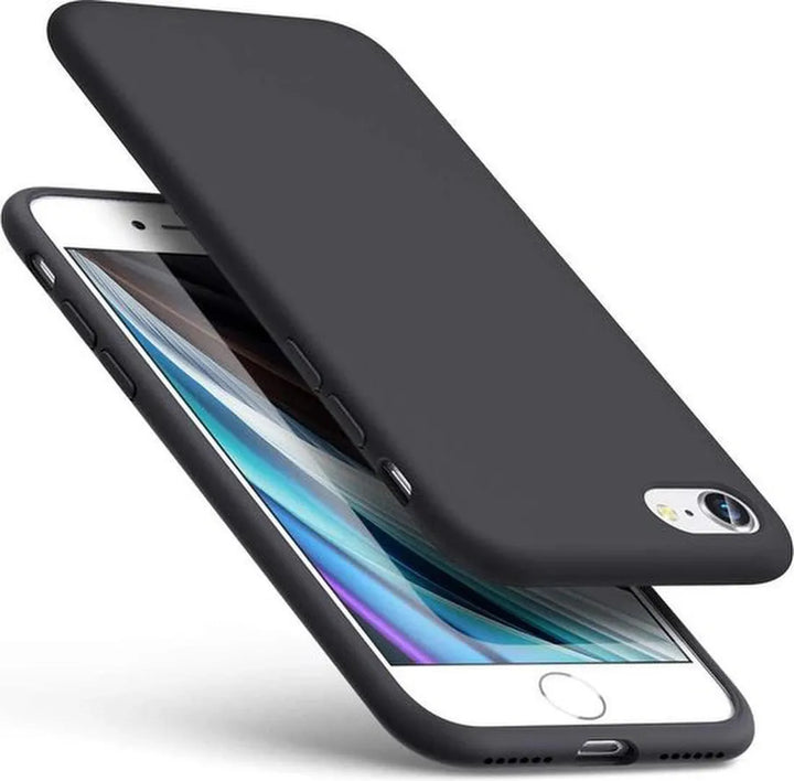 iPhone 7 Plus/8 Plus Hoesjes – Soft Silicone Backcover – Schokbestendig – Zwart-Ilumina Benelux