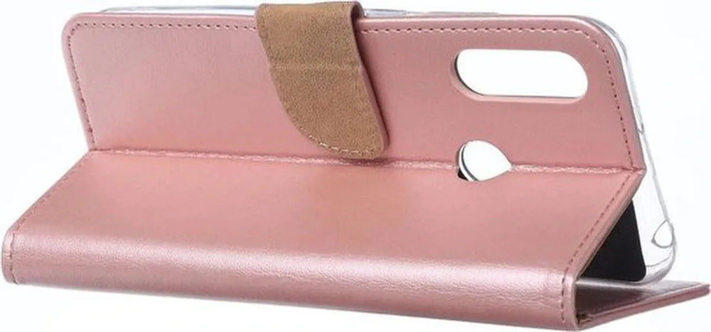 Huawei Y6 Pro 2019 Hoesjes – Portemonnee Hoes – Pasjeshouder – Magneetsluiting – Roségoud-Ilumina Benelux