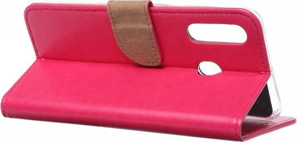 Samsung Galaxy M40 Hoesjes – Bookcase Portemonnee Hoes – Pasjeshouder – Magneetsluiting – Roze-Ilumina Benelux