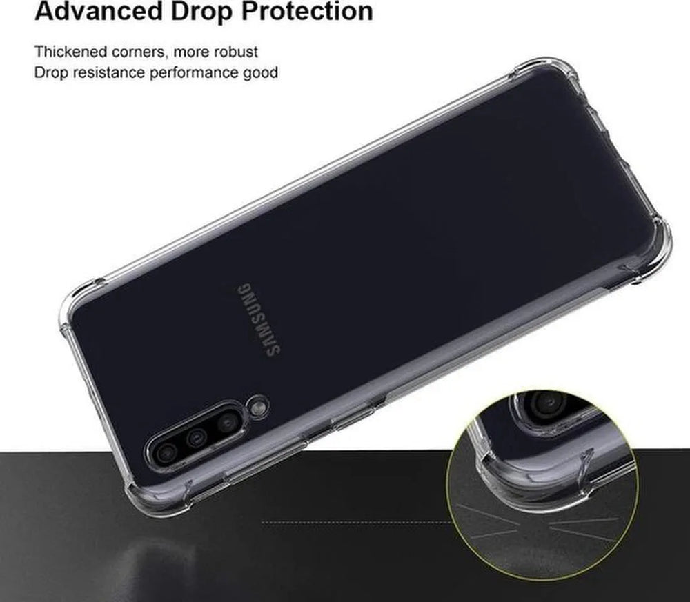 Samsung Galaxy A50S Hoesjes – Siliconen Backcover – Schokbestendig – Transparant-Ilumina Benelux